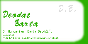 deodat barta business card